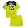 Camisa de Futebol Tottenham Hotspur Destiny Udogie #13 Equipamento Alternativo Infantil 2025-26 Manga Curta (+ Calças curtas)